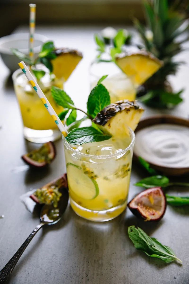 Sparkling Passion Fruit and Pineapple Margaritas Recipe