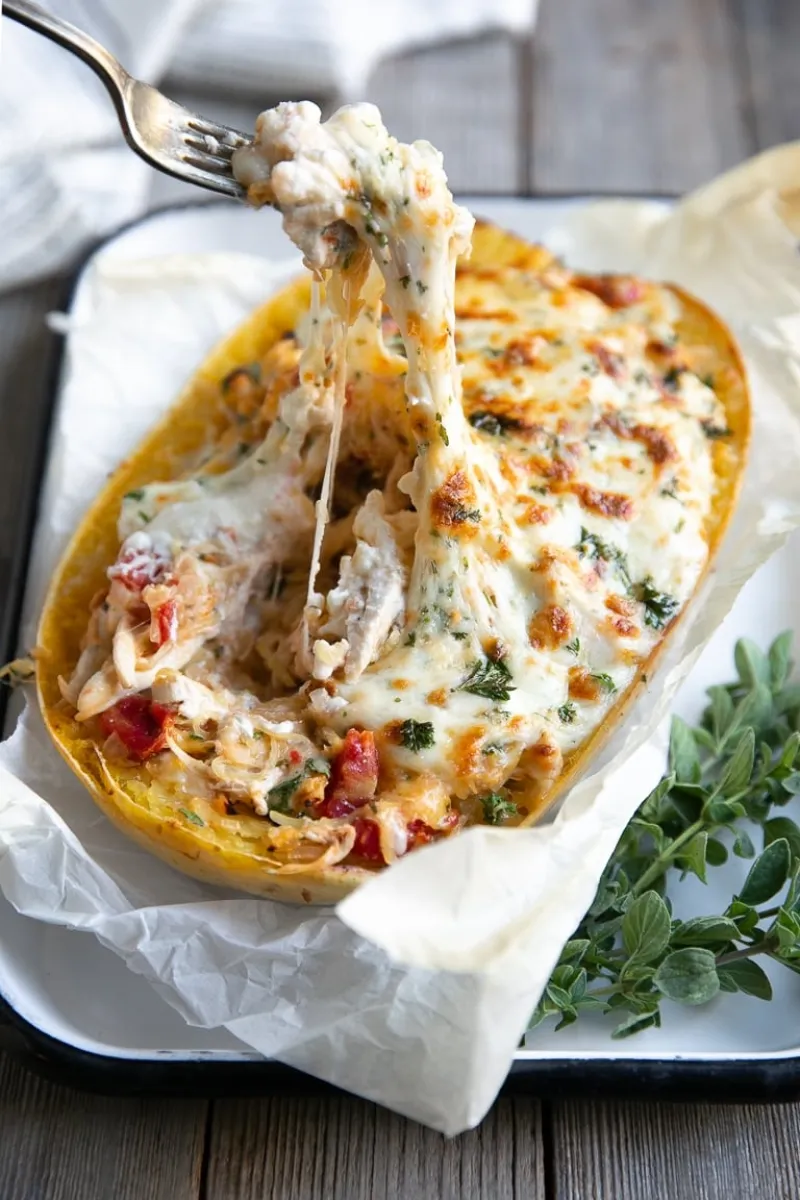 Cheesy Twice-Baked Spaghetti Squash Recipe