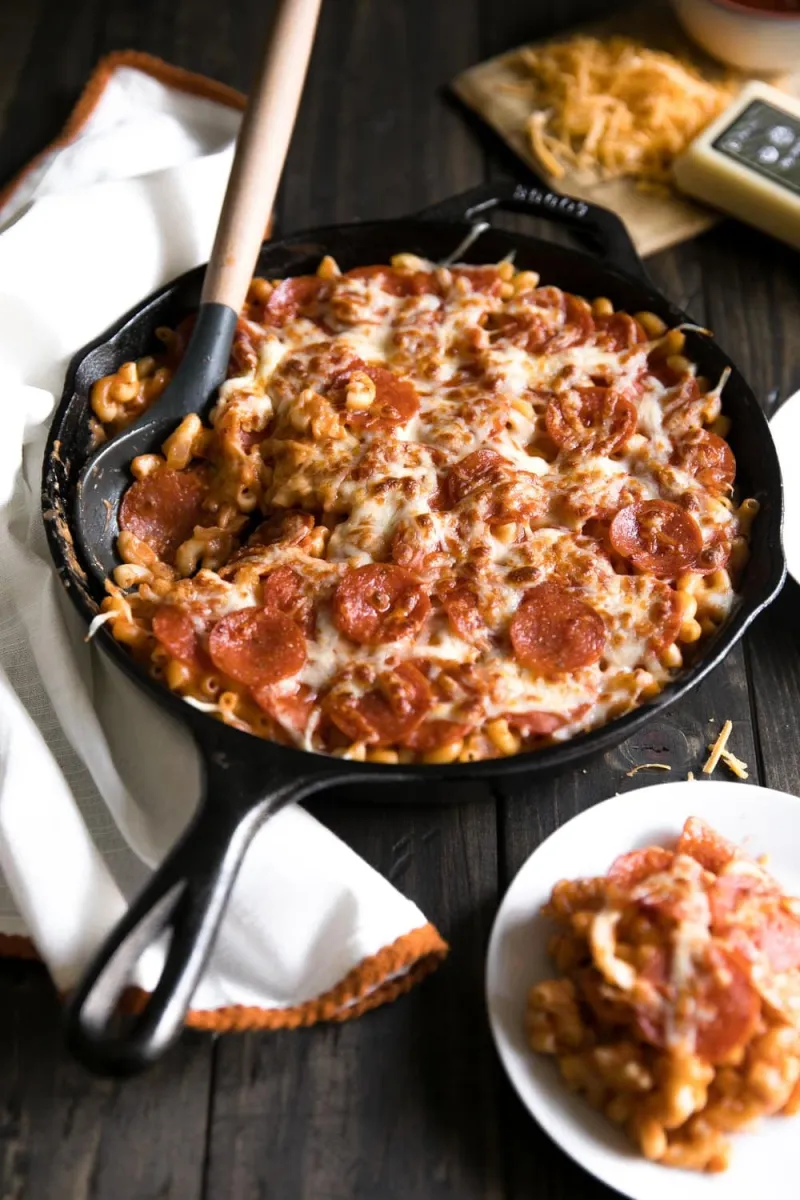 Pepperoni Mac and Cheese Skillet Recipe