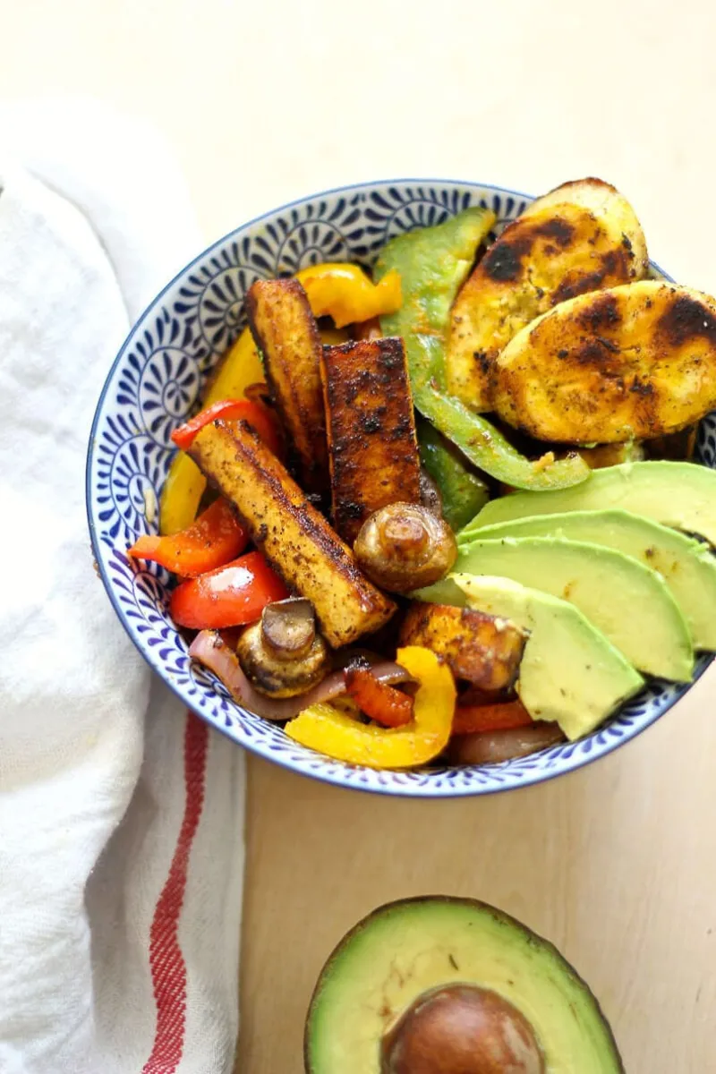 Carribean Inspired BBQ Tofu Bowl {Vegetarian}