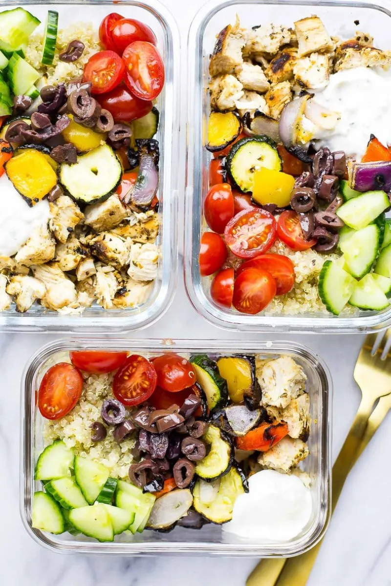Meal Prep Chicken Souvlaki Bowls {+ Video!}