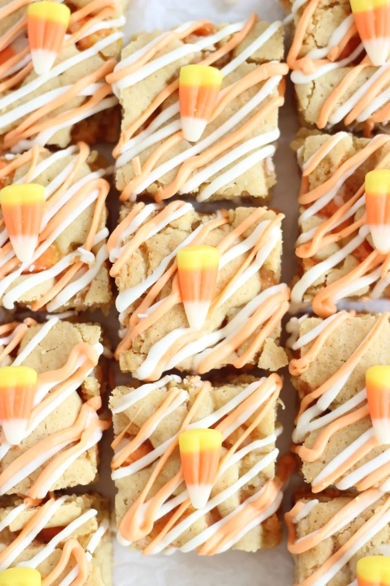 Candy Corn White Chocolate Blondies