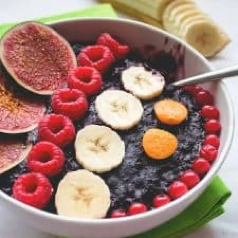 Cherry Blueberry Oatmeal with Acai