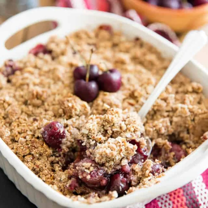 Gluten Free Sweet Cherry Crumble