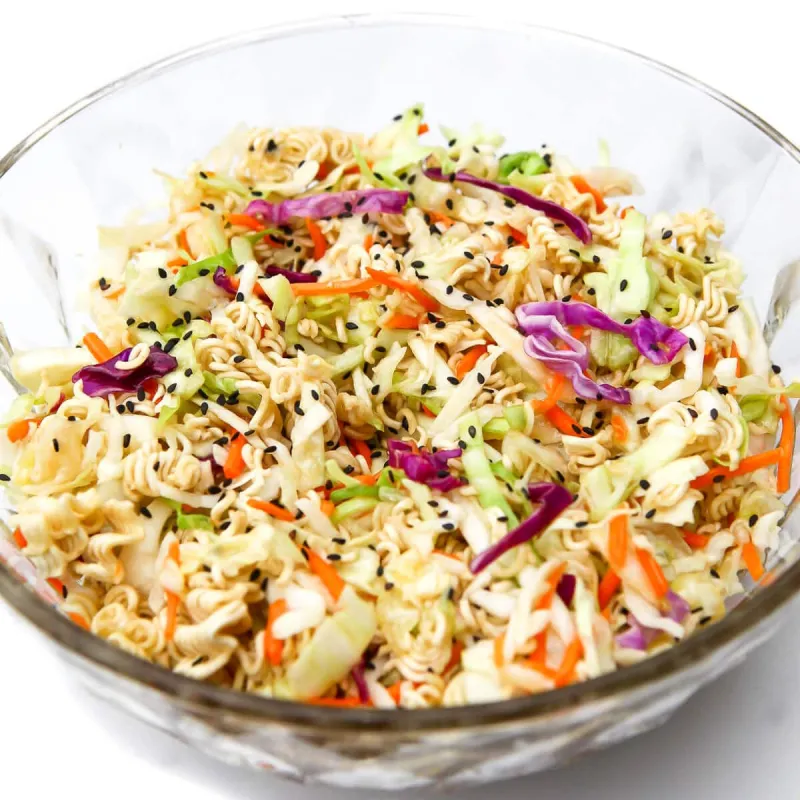 Vegan Ramen Noodle Salad with Cabbage