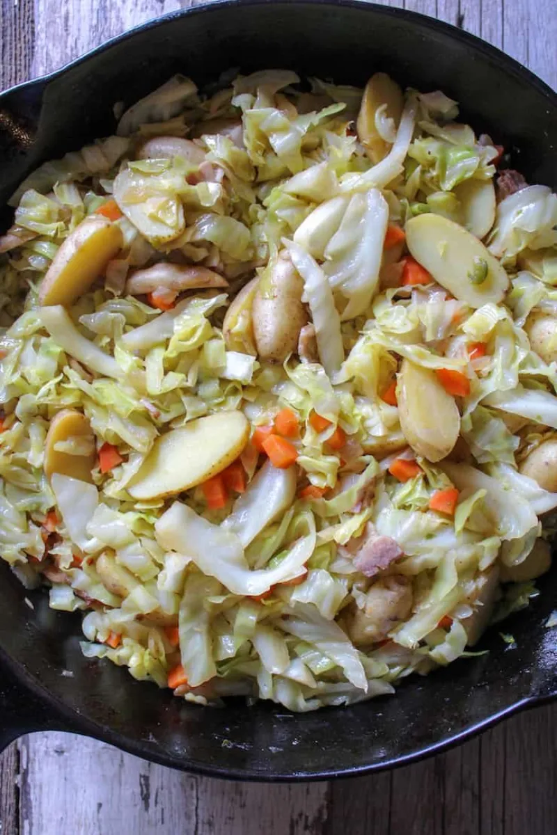 Braised Cabbage and Potatoes