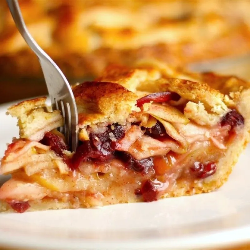 Apple-Cranberry Lattice Pie