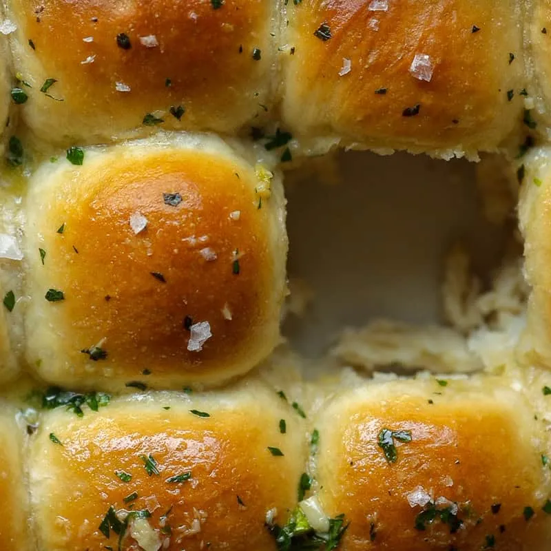 Roasted Garlic Vegan Dinner Rolls.