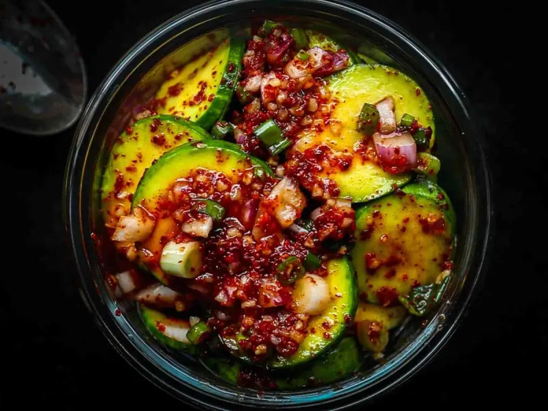 Korean Zucchini Kimchi.