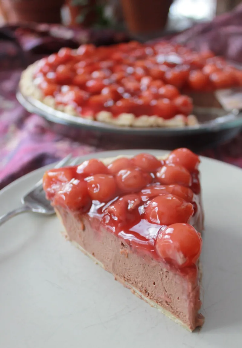Chocolate Cherry Mousse Pie