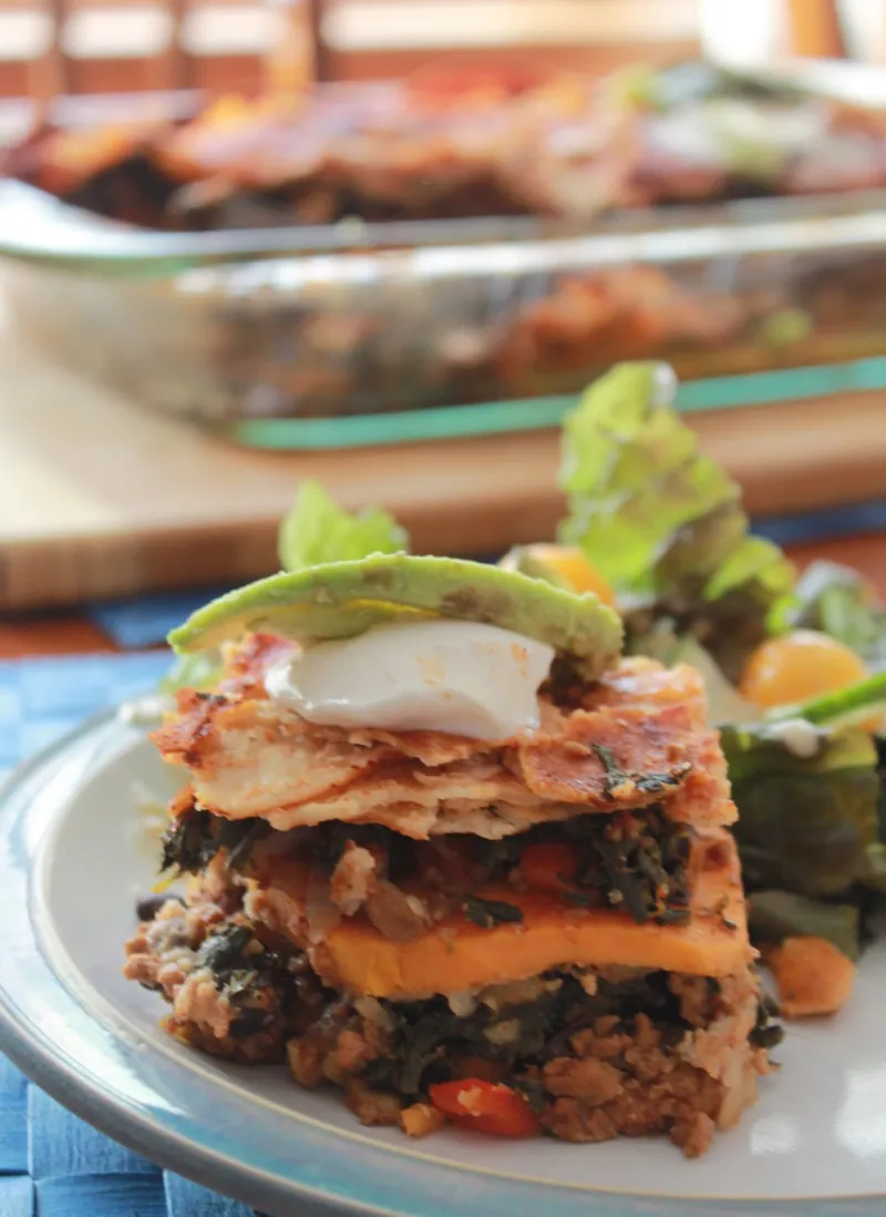 Sweet Potato Enchilada Casserole