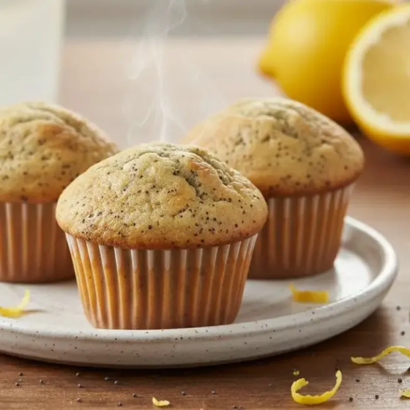 Sugar Free Lemon Poppy Seed Muffins