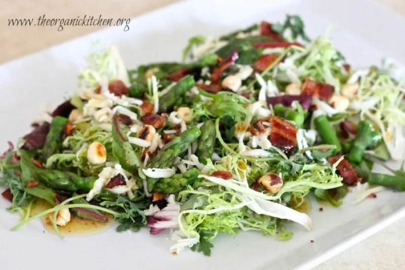 Spring Salad with Asparagus and Honey Chipotle Vinaigrette