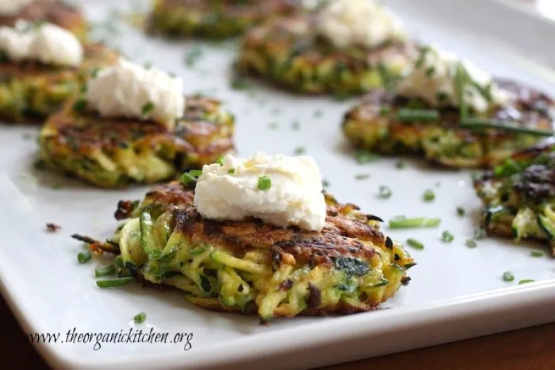 Zucchini Fritters with Lemon Ricotta (Gluten Free Option)