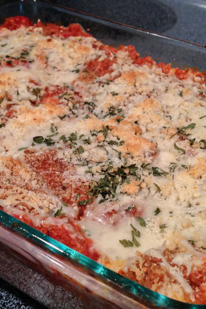 Healthy Quinoa Chicken Parmesan