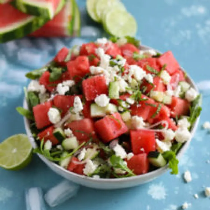 Watermelon-Cucumber Salad with Feta
