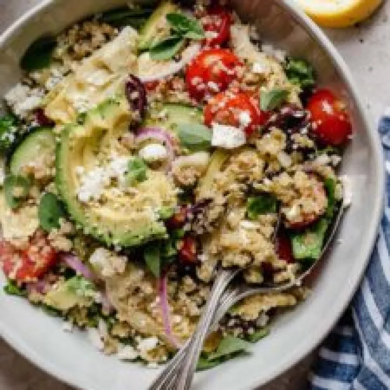 Greek Quinoa Salad with Avocado