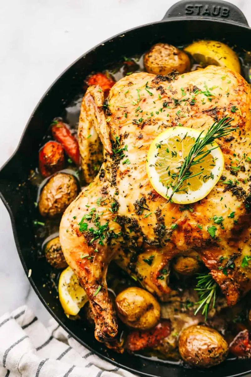 Garlic Roasted Chicken with Vegetables