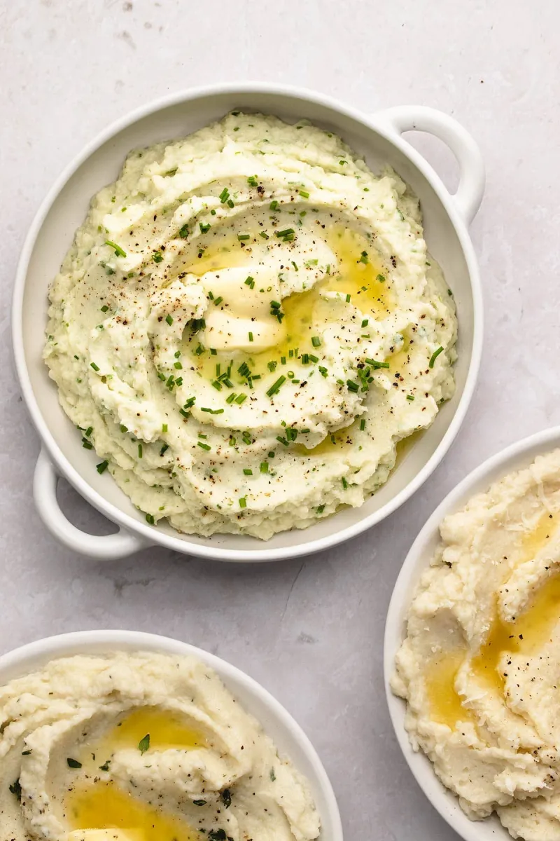 Instant Pot Mashed Cauliflower (3 ways!)