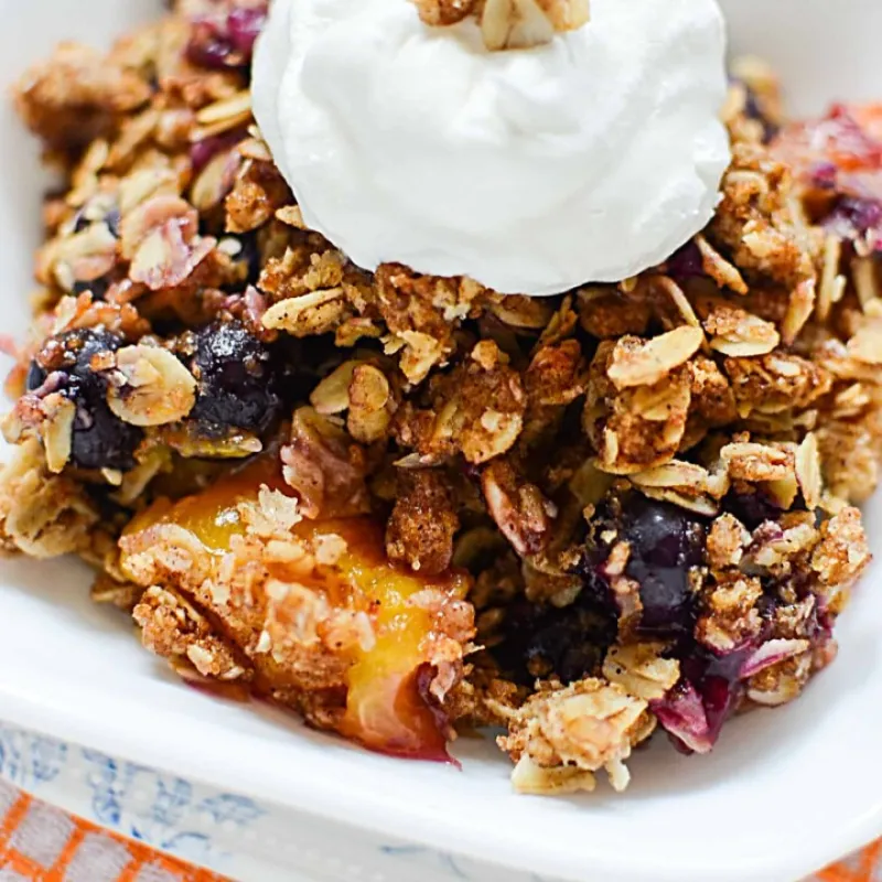Peach Blueberry Crisp 