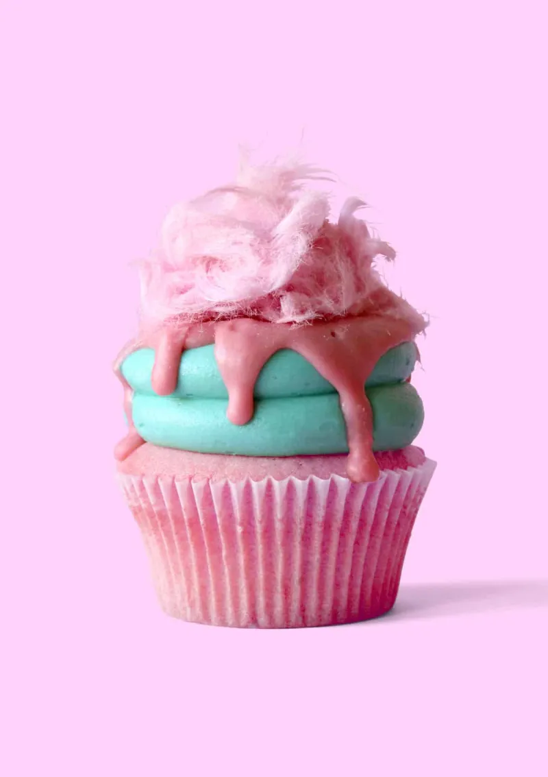 Bubblegum Fairy Floss Cupcakes