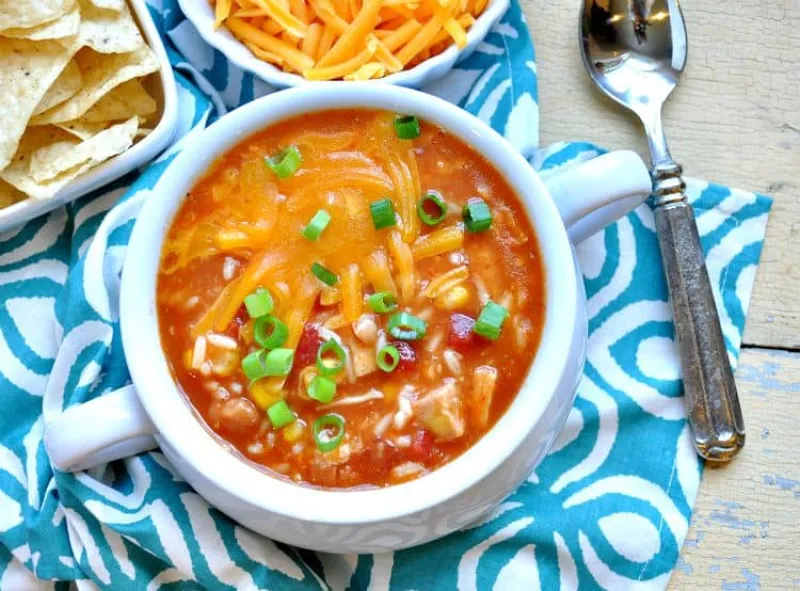 Short-Cut Mexican Chicken and Rice Soup