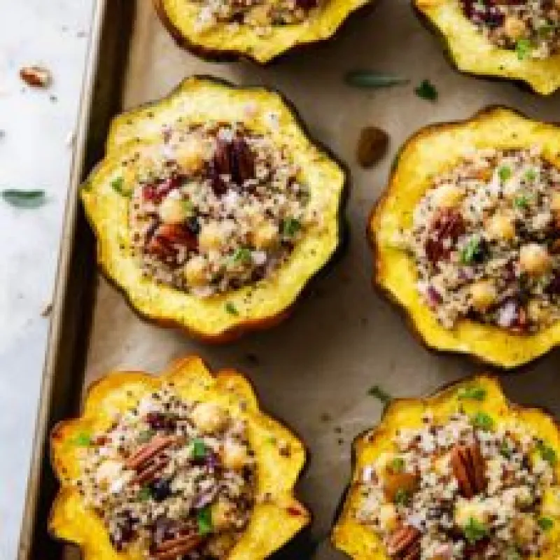 STUFFED ACORN SQUASH WITH QUINOA