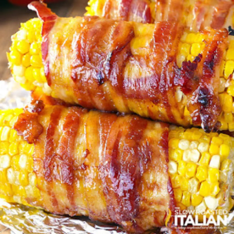 Candied Bacon Wrapped Corn