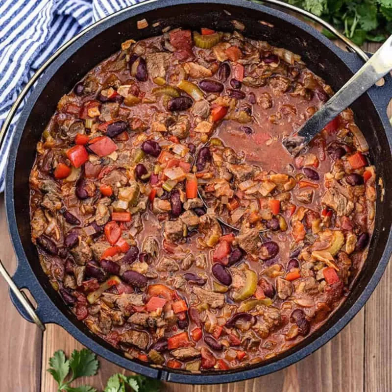 Cast Iron Dutch Oven Chili