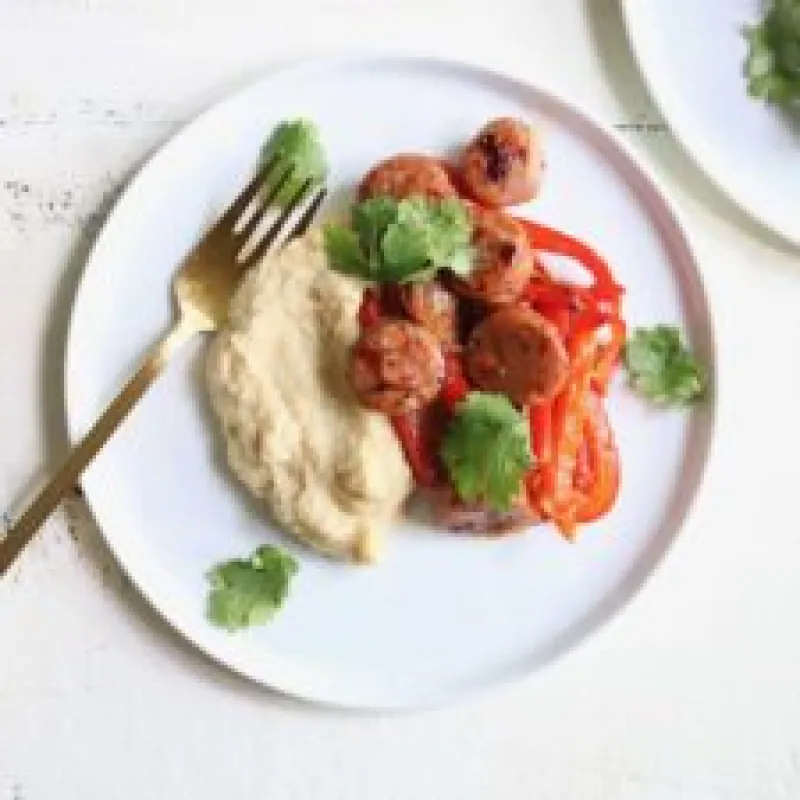 Creamy Garlic Mashed Celery Root
