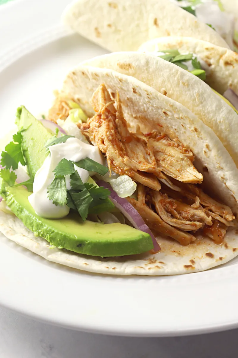 Slow Cooker Shredded Chicken Tacos