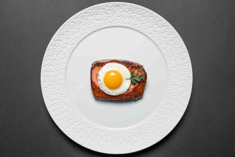 Leberkäse mit Spiegelei