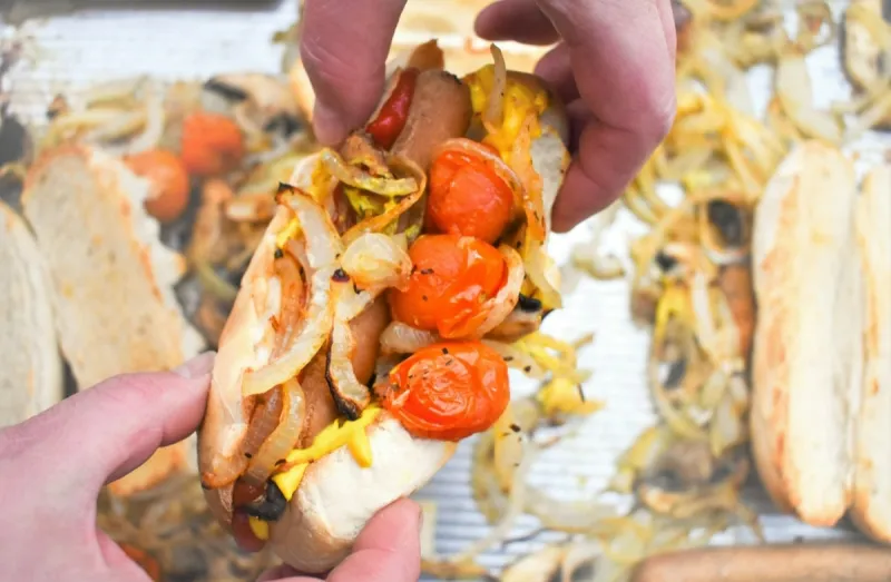 Vegan Hot Dog Bake