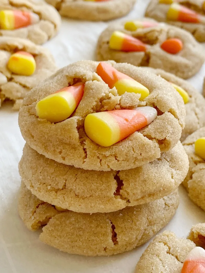 Candy Corn Peanut Butter Cookies