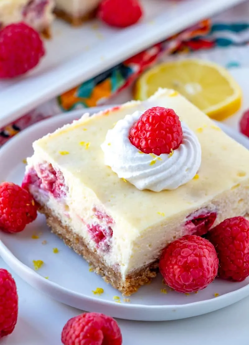 Lemon Raspberry Cheesecake Bars