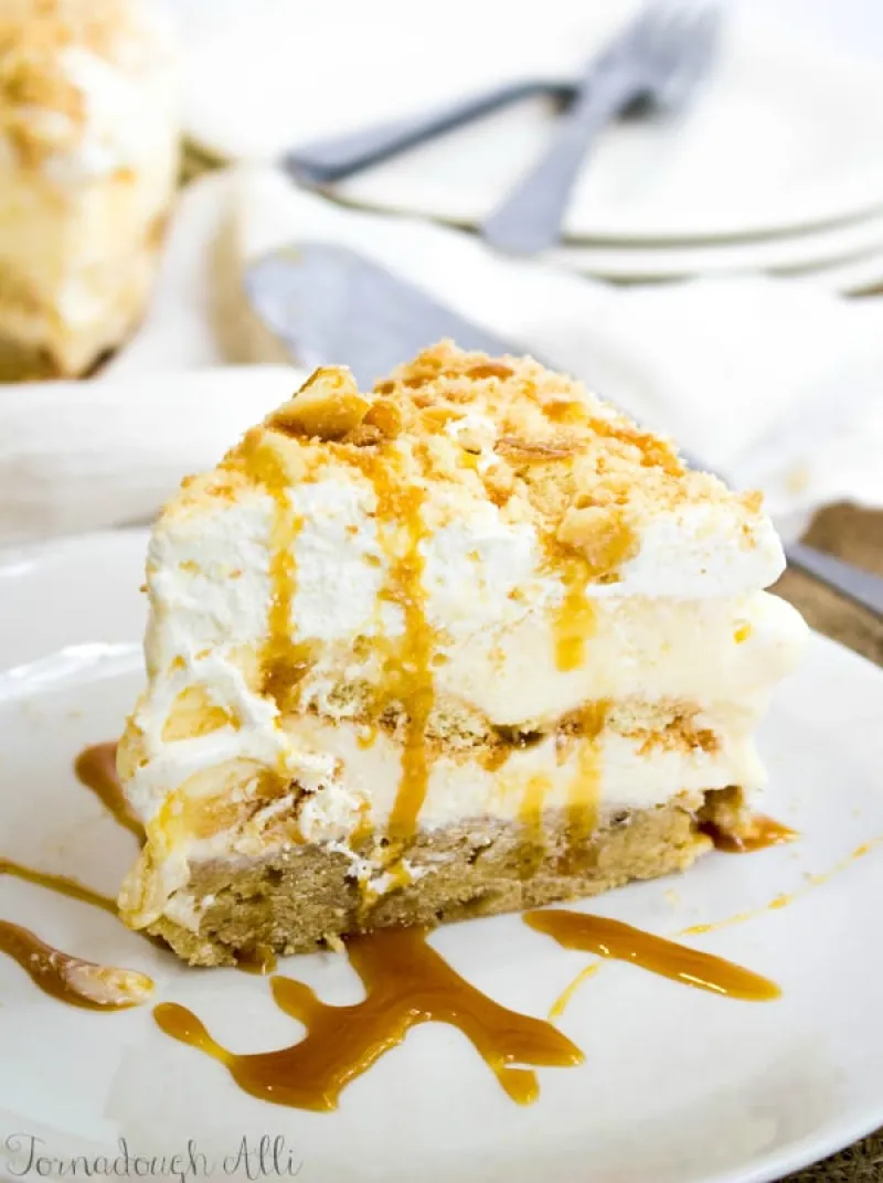 Banana Caramel Ice Cream Cake