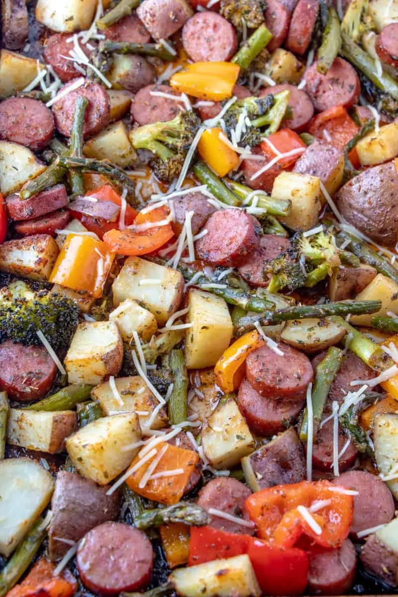 Sheet Pan Vegetables & Kielbasa