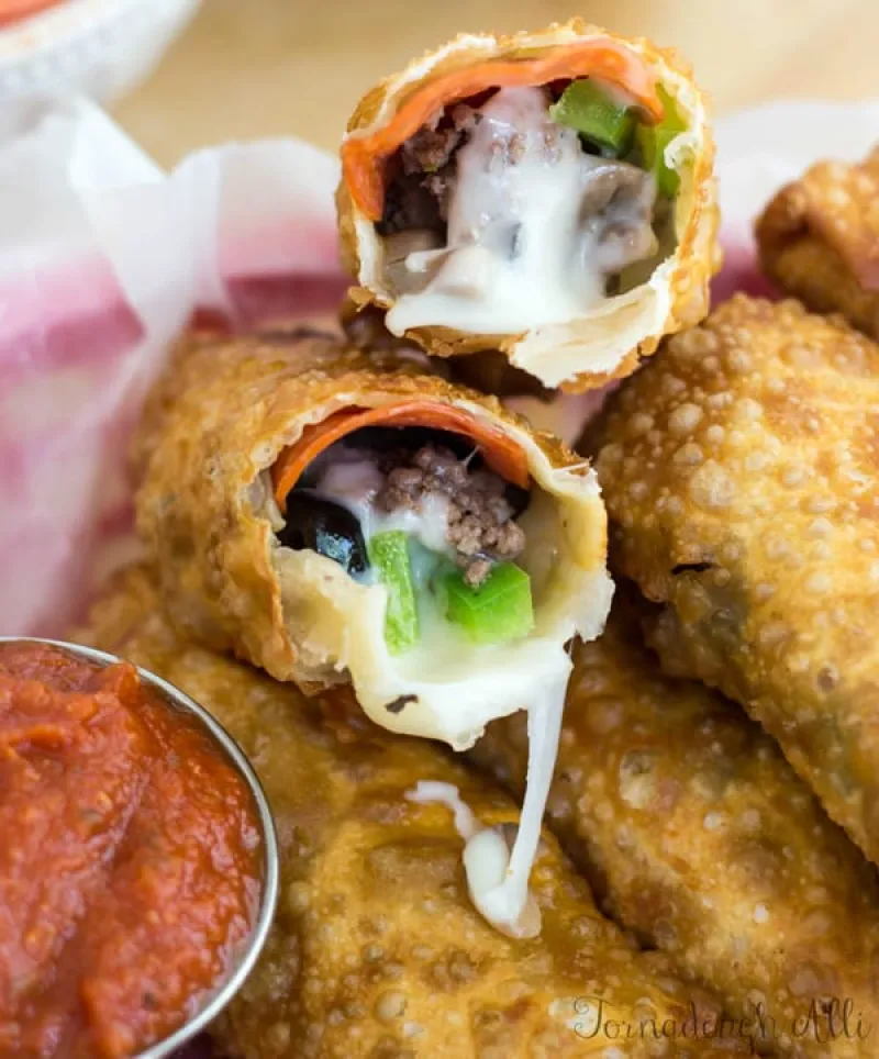 Supreme Pizza Egg Rolls