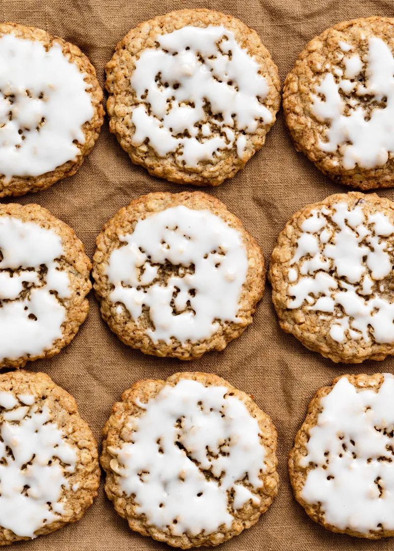 Lemon Iced Oatmeal Cookies