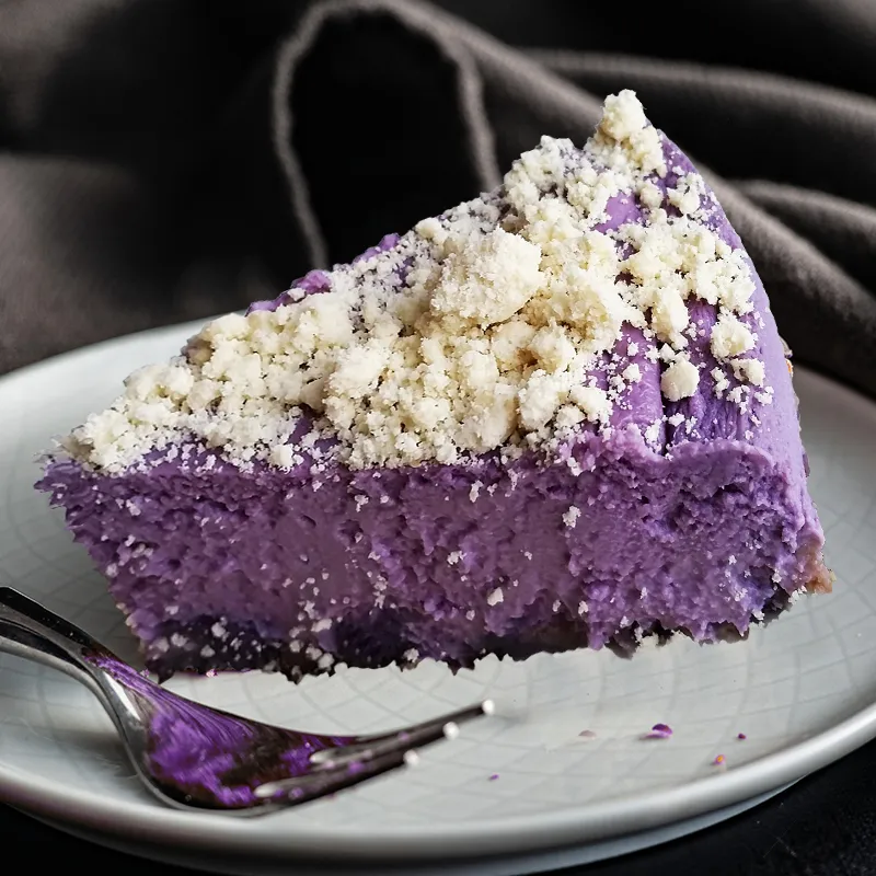 Ube Cheesecake with Polvoron