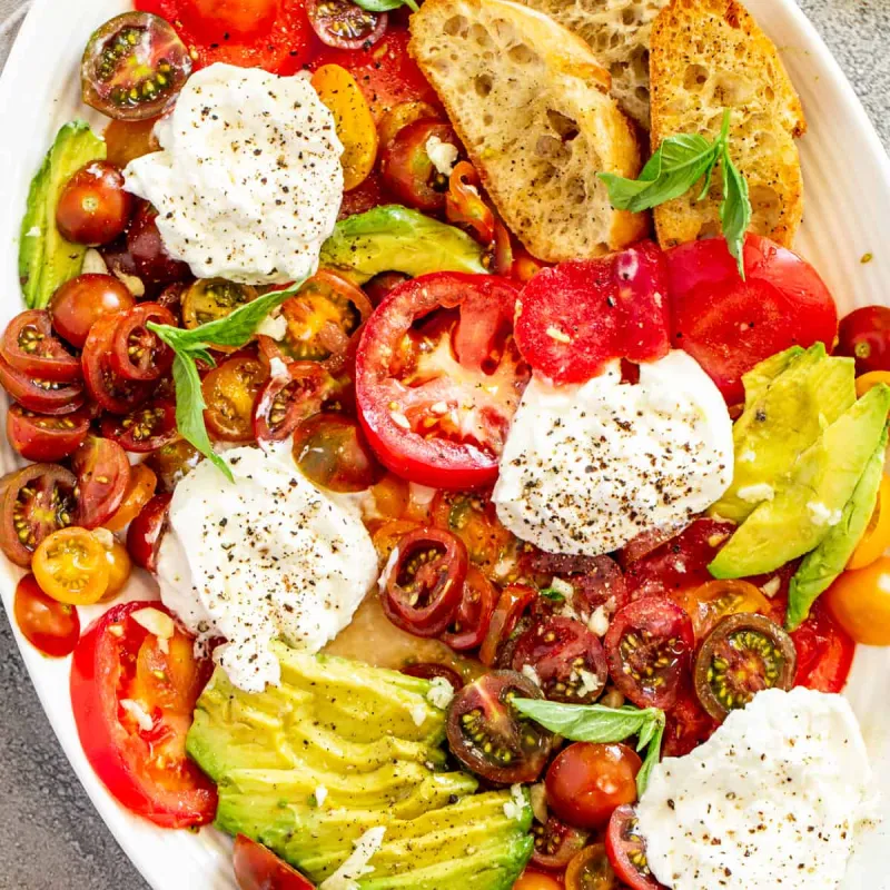 Tomato Burrata Cheese Salad Recipe