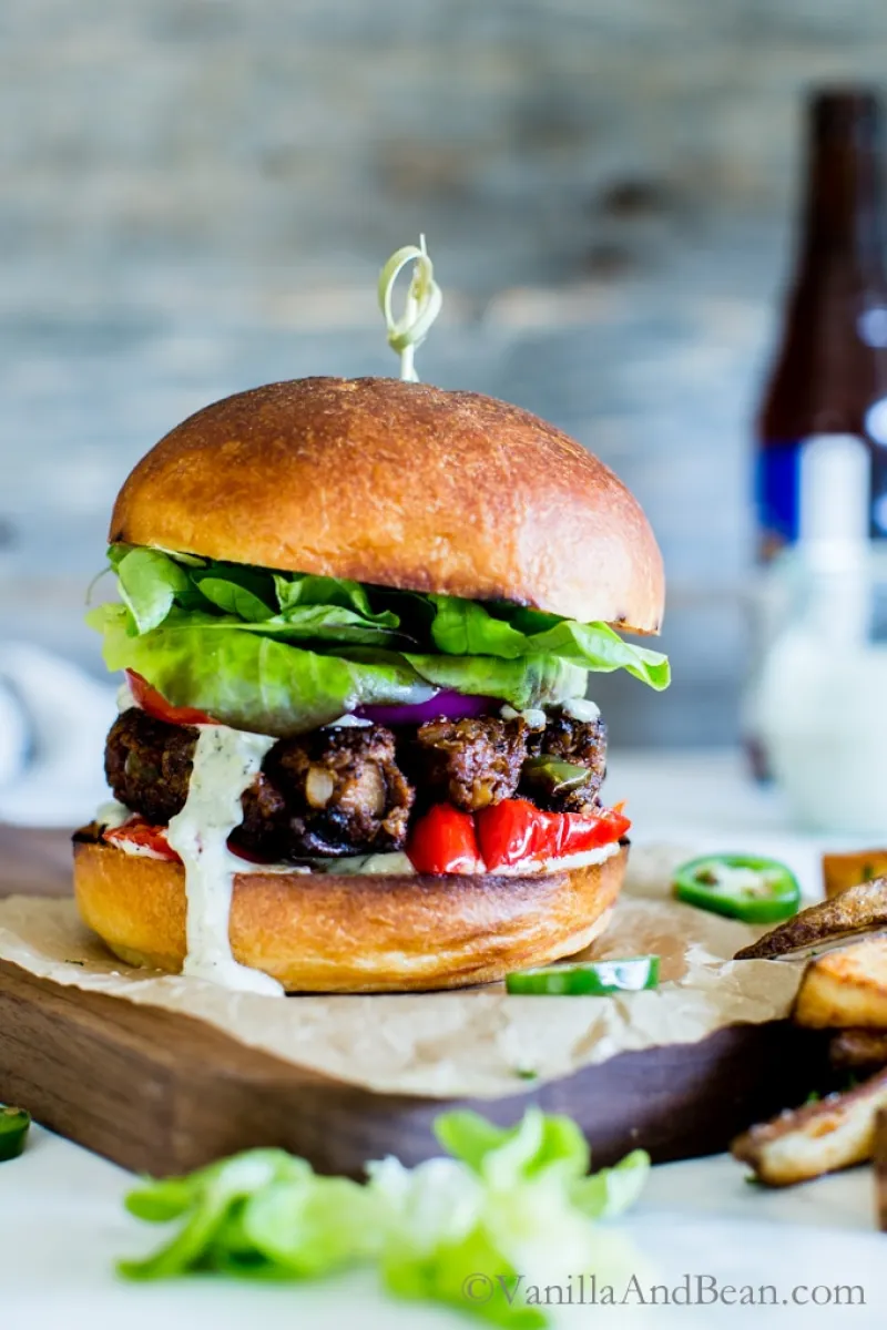 Spicy Cajun Chickpea Veggie Burgers