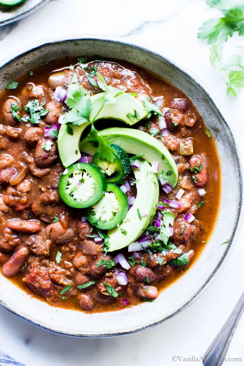 Hearty Crock Pot Vegetarian Chili