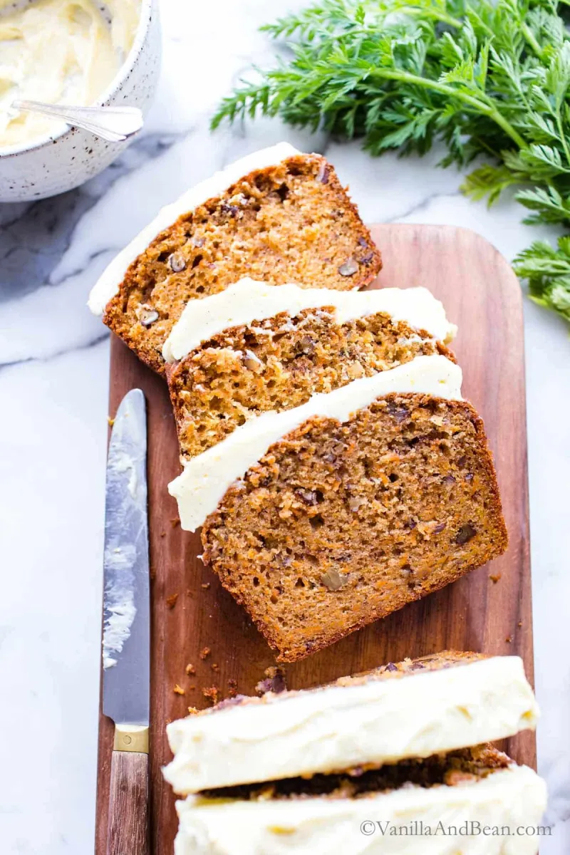 Moist and Tender Carrot Cake Bread (Carrot Cake Loaf)