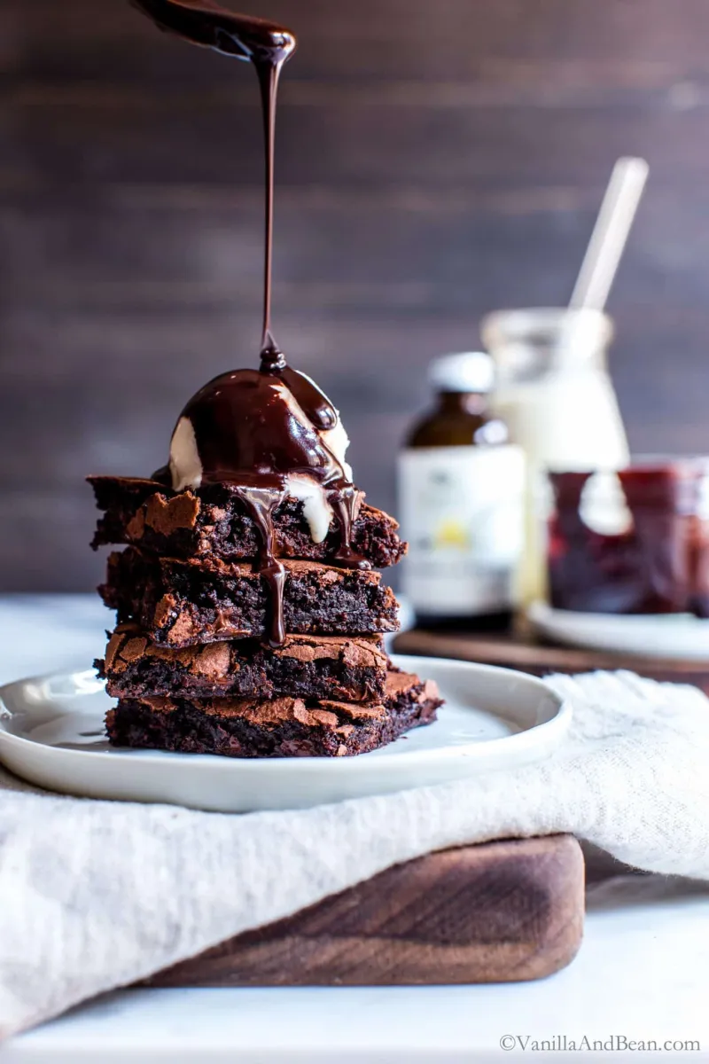 Homemade Espresso Oat Flour Brownies (Vegan)