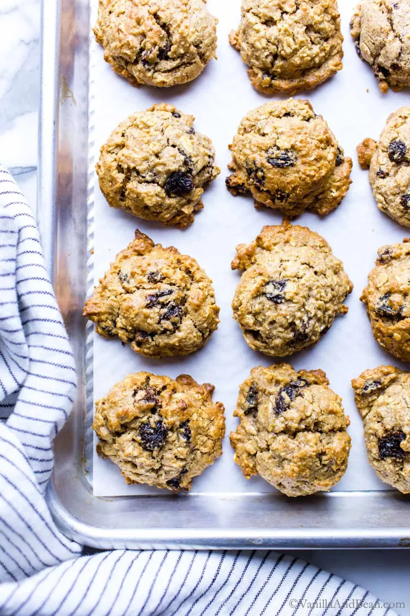 Vegan Oatmeal Raisin Cookies (Easily Gluten Free)