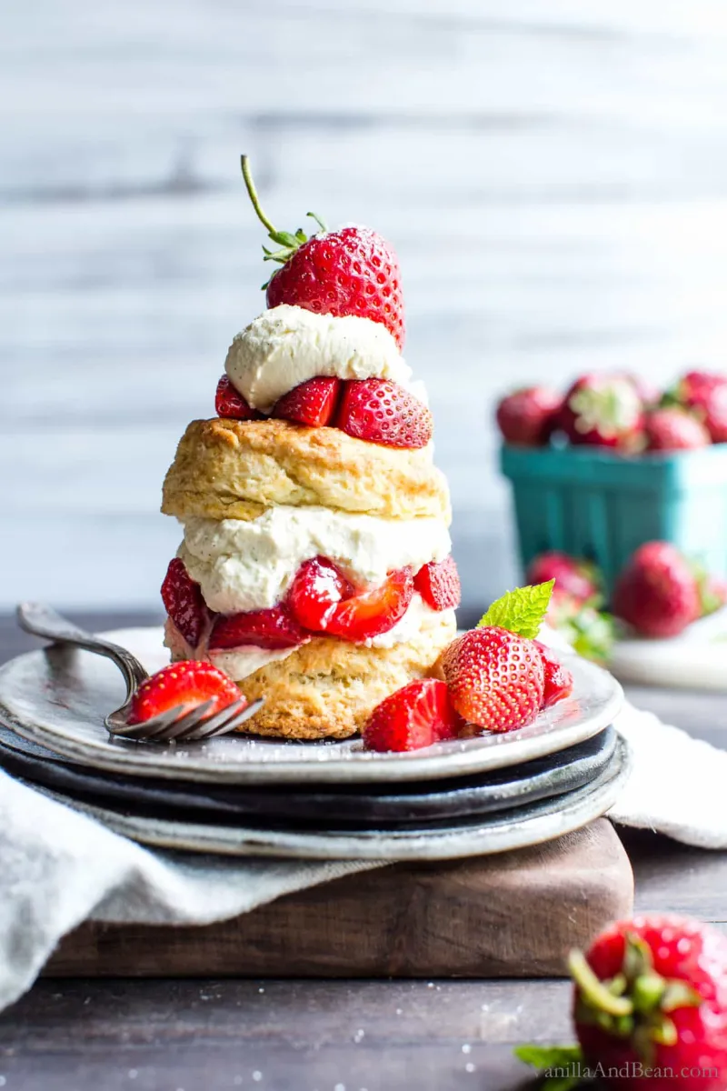 Strawberry Shortcake with Sourdough Discard Biscuits
