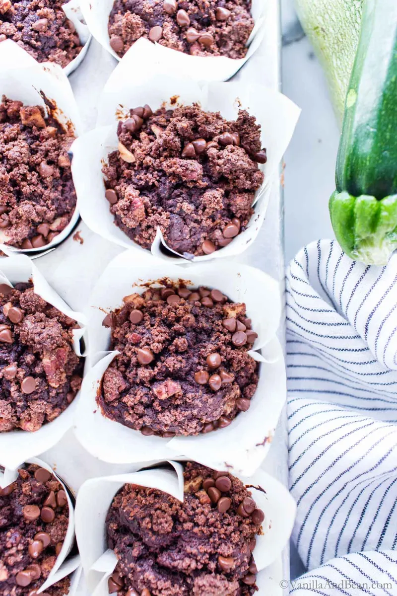 Vegan Chocolate Zucchini Muffins Recipe