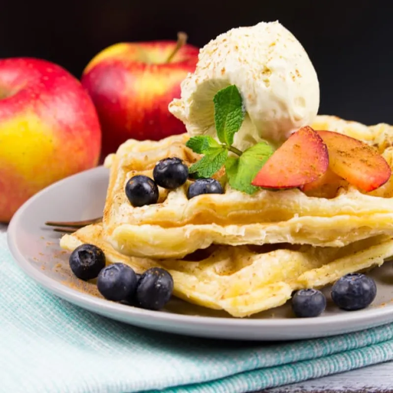Apple Strudel Puff Pastry Waffles