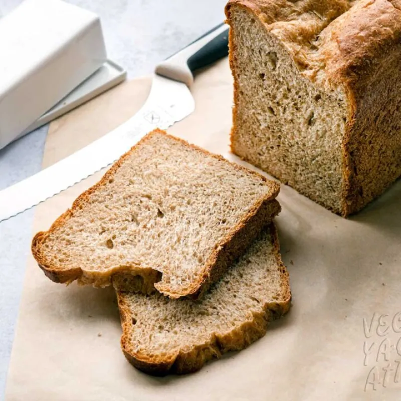 2-lb Vegan Whole Wheat Bread Maker Loaf